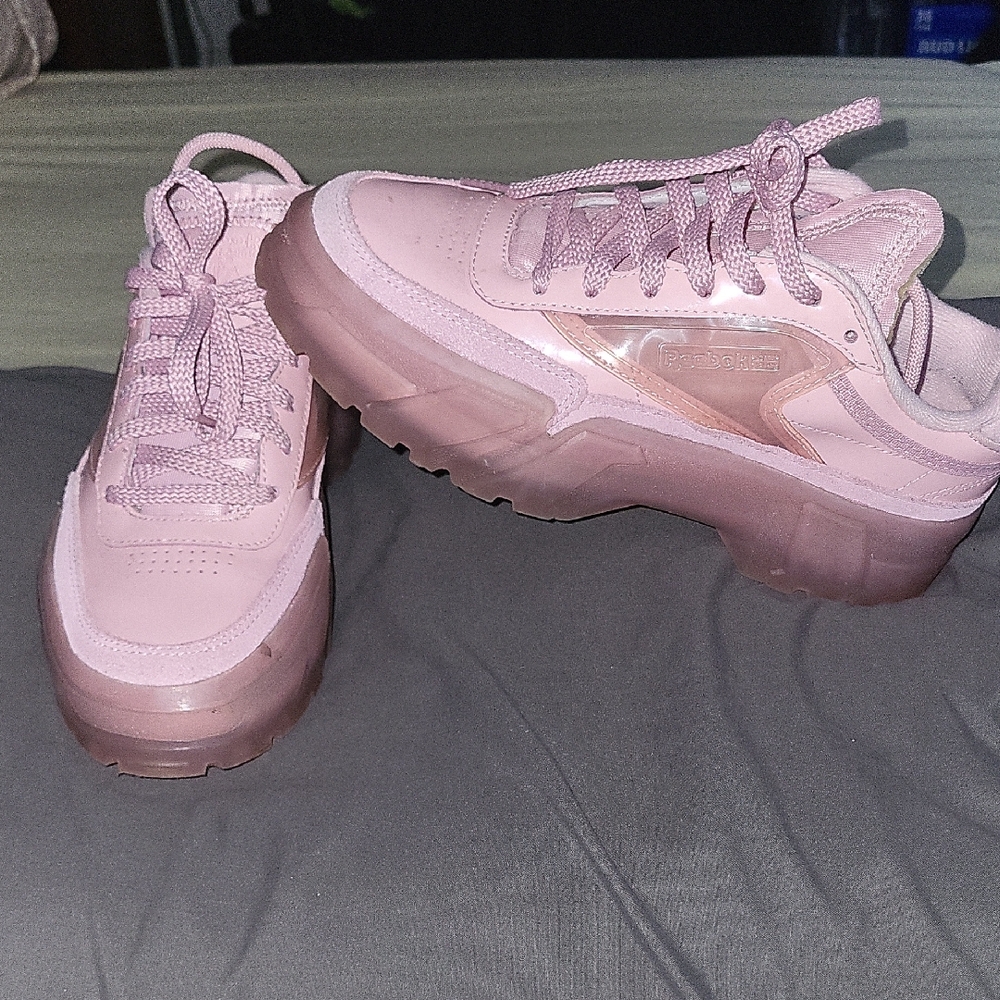 Reebok Light Pink Platform Sneakers